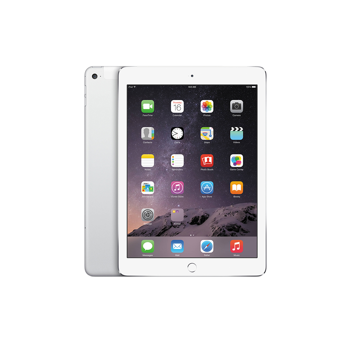 Preowned iPad Air 2 · 128 GB Wi-Fi + Cellular (4G) Silver Grade A